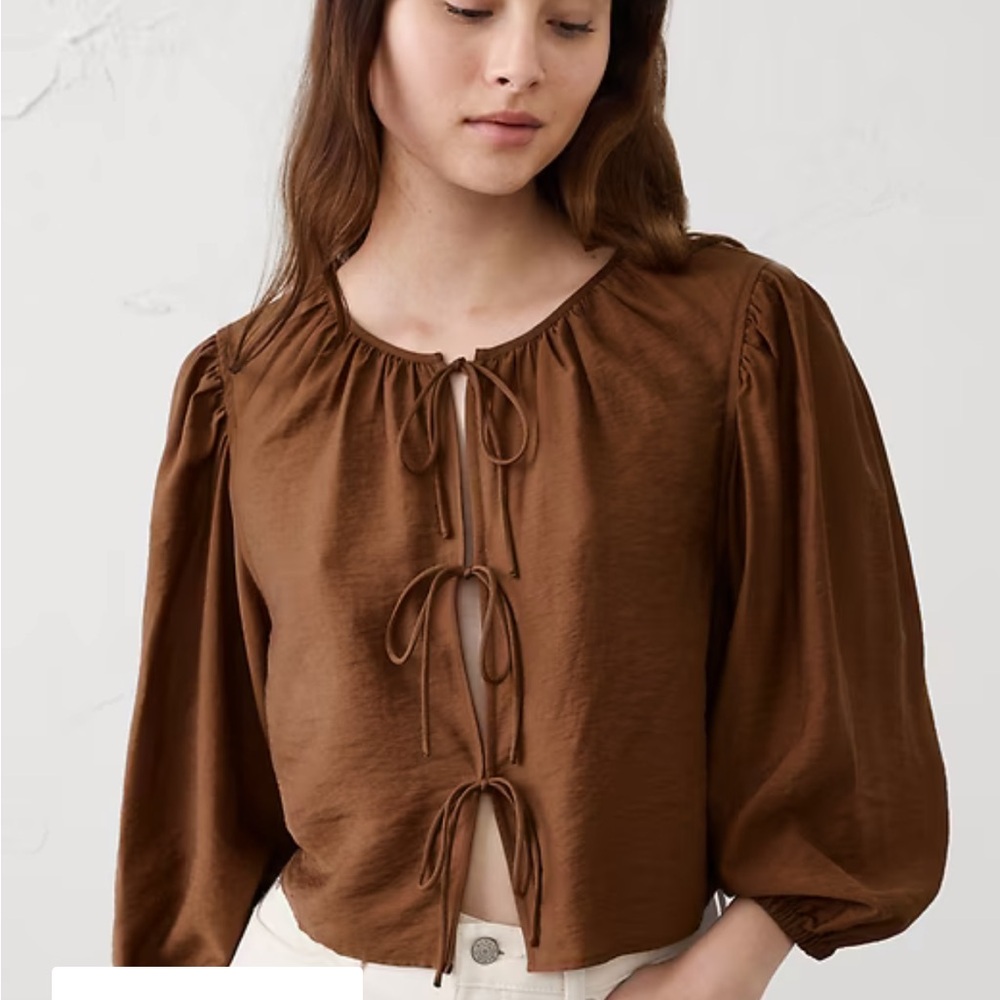 NWT Open Tie-Front Top